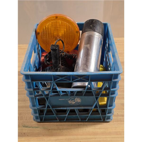 Lot of lights and thermos