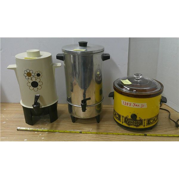 2 coffee warmers + croc pot