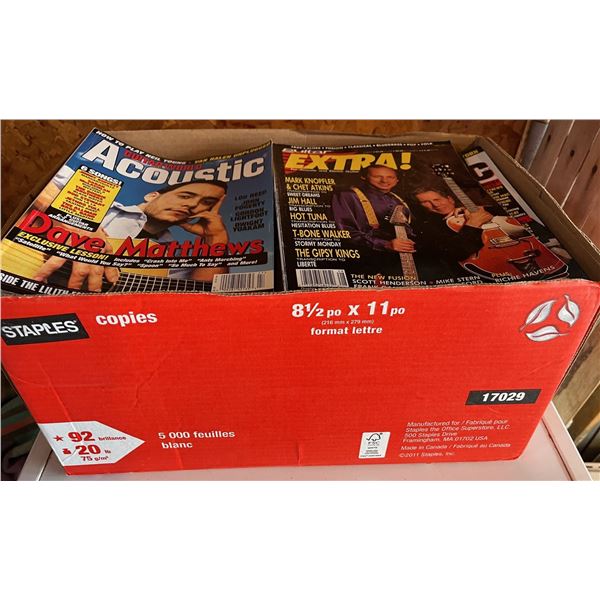 Large box of 90ish misc Guitar Magazines. Guitar World. Guitar One. Guiter Legends. Guitar Player. M