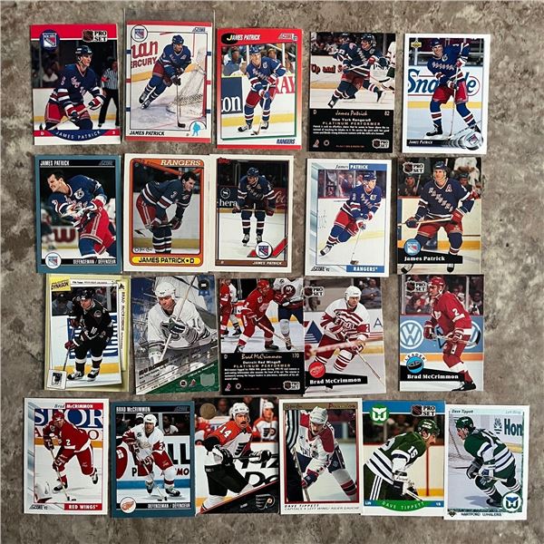 Raider hockey heroes lot of 20 different cards. Tippett. McCrimmon. Patrick.