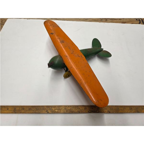 Wyandotte Detroit Lockheed Tin Toy Airplane- 12" by 18"