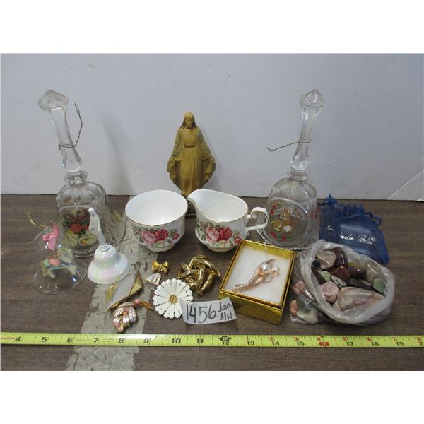Lot of Bells, Pins and Creamer
