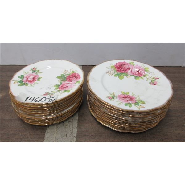 Royal Albert American Beauty (12 pcs 7" and 12 pcs 6")