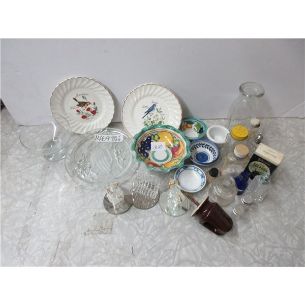 Mics. Items Glass and Salt and pepper shakers)