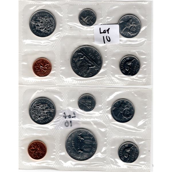 2-1979 UNCIRCULATED COIN SETS