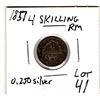 Image 1 : 1851 DENMARK 4 SKILLING RM, .25 SILVER
