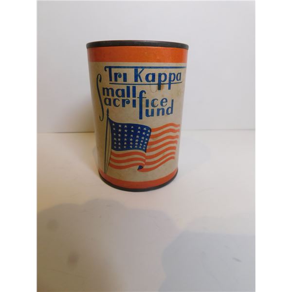 TRI KAPPA SMALL SACRIFICE FUND TIN COIN BANK