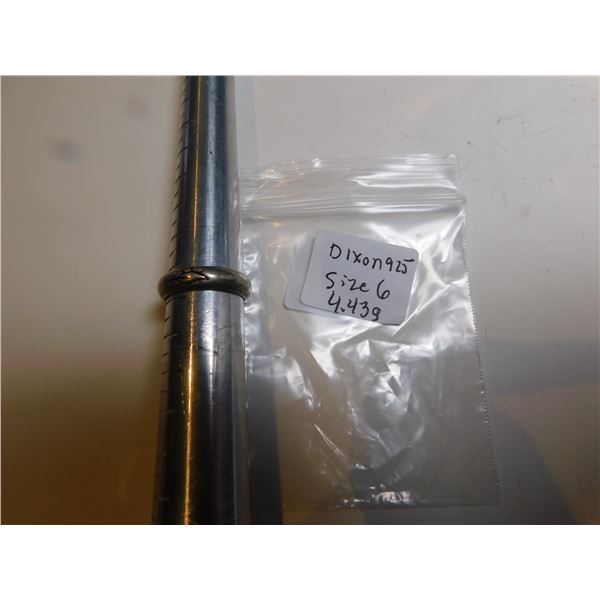 DIXON DESIGN IN BAND SIZE 6 STERLING RING