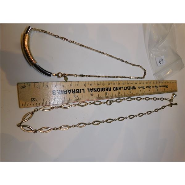 2 SARAH COVENTRY GOLD TONE NECKLACES