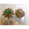 Image 1 : TWO GOLD TONE BROACHES, FLOWER, AND MALTESE CROSS