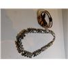 Image 2 : SILVERTONE NECKLACE AND UNIQUE COPPER HINGE BRACELET