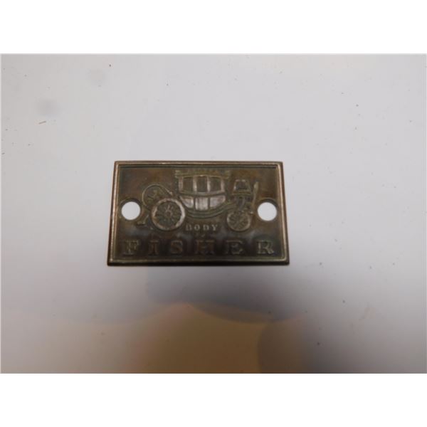 ANTIQUE FISHER COACH BODY EMBLEM