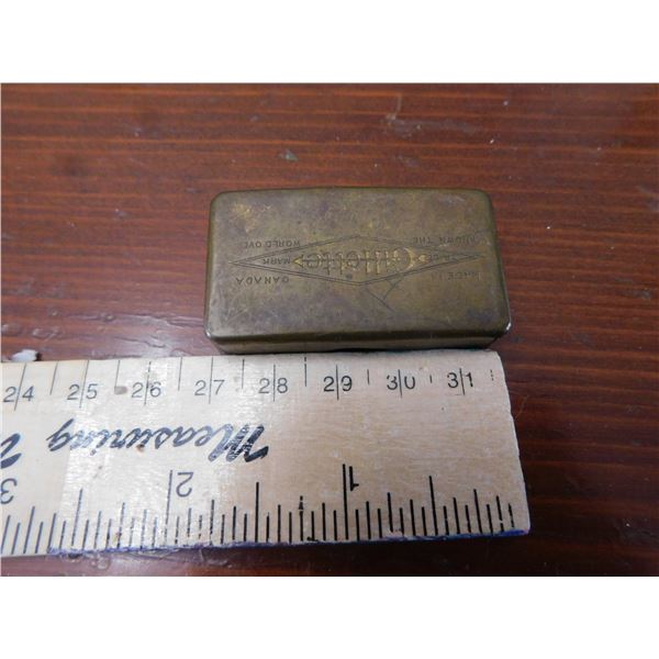 VINTAGE BRASS GILLETTE RAZOR BLADE HOLDER