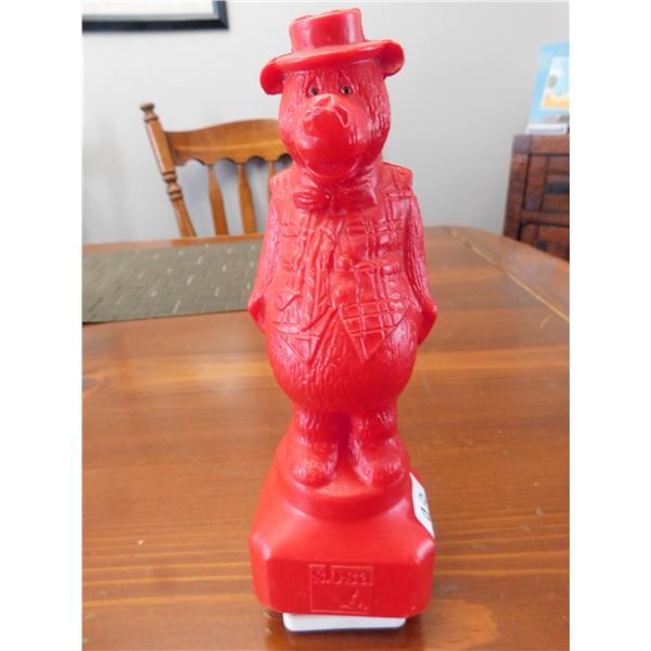 RED BEAR STATE BANK PLASTIC COIN BANK
