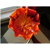 Image 4 : L.E. SMITH AMBERINA ORANGE/YELLOW GLASS PEDESTAL BOWL