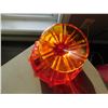 Image 7 : L.E. SMITH AMBERINA ORANGE/YELLOW GLASS PEDESTAL BOWL