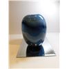 Image 2 : BLUE SWIRL ART GLASS VASE 7’ TALL