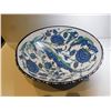 Image 1 : LARGE 12” DIAMETER HAND PAINTED TURKISH BOWL