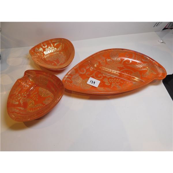ARITA SILK AND GLASS SERVING SET