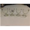 Image 1 : SET OF 4 VINTAGE CLEAR GLASS EGG CUPS