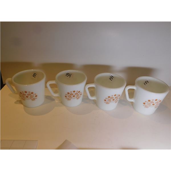 4-PYREX 1410 SUMMER IMPRESSIONS COFFEE MUGS