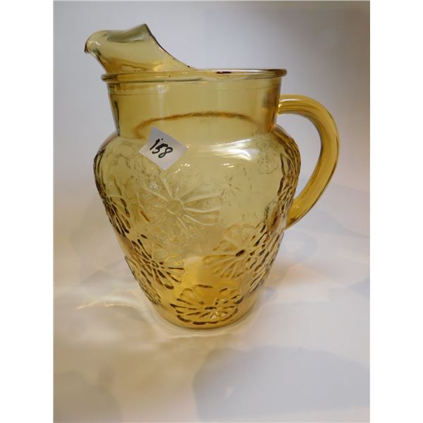 AMBER FLOWER PITCHER