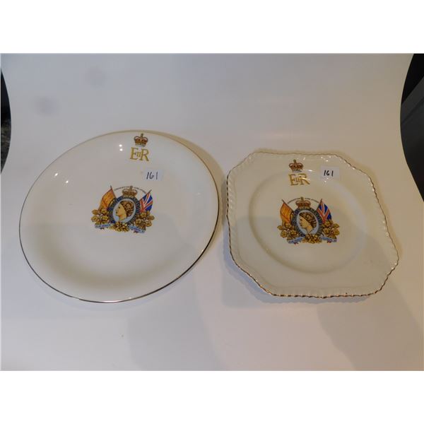 CORONATION ELIZABETH II 2 PLATES