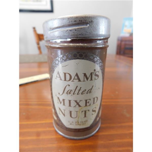 1930’S ADAM’S SALTED MIXED NUTS, PRANK CAN, SPRING SNAKE