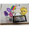 Image 1 : Glitter pencil case, coin purses and kids toys