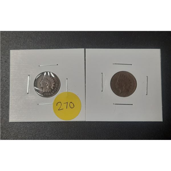 1906 and 1907 U.S.A One Cents.