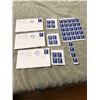 Image 2 : 290: Three John Diefenbaker date of issue 17 cent stamps 80-06-20 with 3 packages of set of 4 inscri