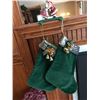 Image 1 : 293: Christmas Stocking Hanger (in own box) for 2 stocking and 2 homemade velvets Christmas stocking