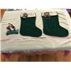 Image 4 : 293: Christmas Stocking Hanger (in own box) for 2 stocking and 2 homemade velvets Christmas stocking