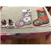 Image 9 : 293: Christmas Stocking Hanger (in own box) for 2 stocking and 2 homemade velvets Christmas stocking