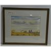 Image 1 : 294: Print of 2 prairie elevators and sheaves by Staigh. “222 Harvest Scene #13.” 