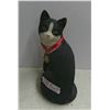 Image 4 : 295: Sandicast black and white cat. Left ear broken, well glued.
