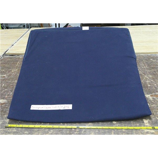 296: Large medical firm pillow for elevating legs with zippered cover that comes off for cleaning.