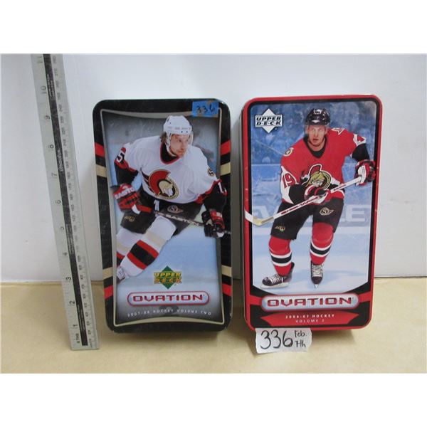 2 Upper Deck Collectors Tins- Senators