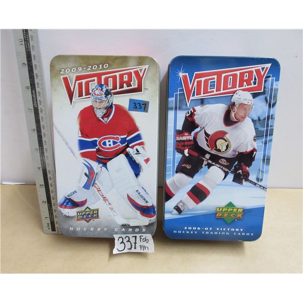 2 upper Deck Collectors tins- Senators and Habs