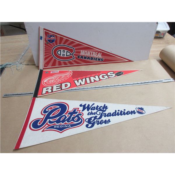 2 NHL Banners- Habs, Redwing