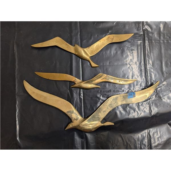 (3) Brass Birds