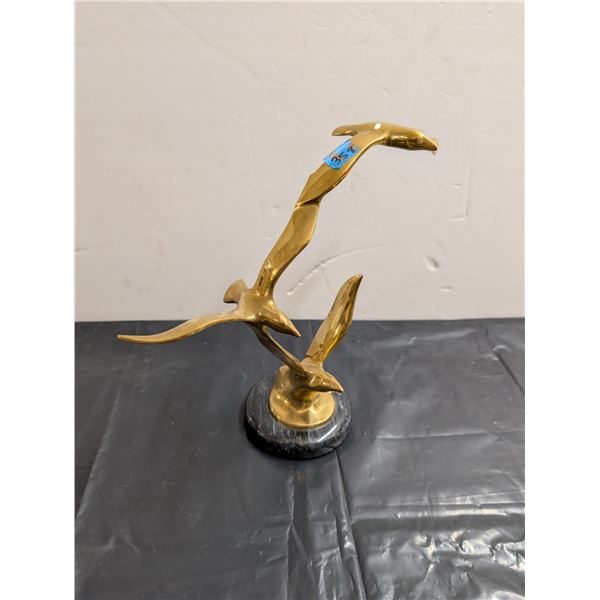 (3) Brass Geese on Stand