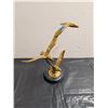 Image 1 : (3) Brass Geese on Stand