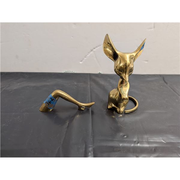 Brass Mouse Plus Brass Sexy Leg Paper Weight