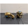 Image 1 : Brass Hippo and Brass Burning Container