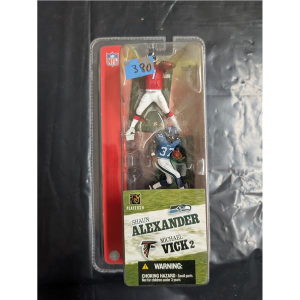 3" McFarlane's Shawn Alexander and Michael Vick NFL Figures