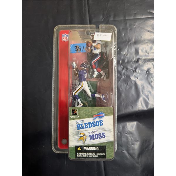 3" McFarlane's Drew Bledsoe And Randy Moss NFL Figures