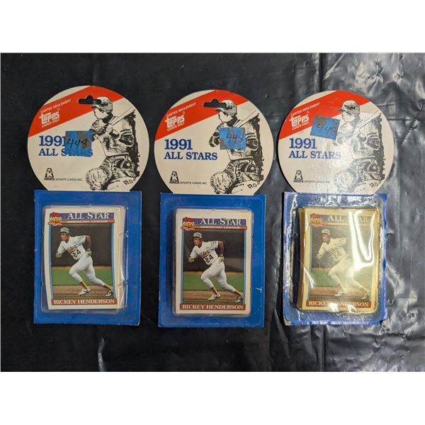 (3) Sets of TOPPS 1991 All Star Cards