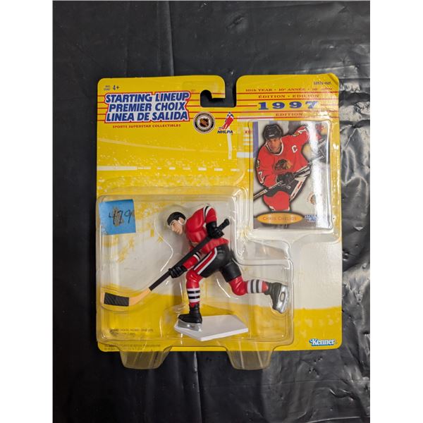 Chris Chelios Starting line Up Card Plus Figure