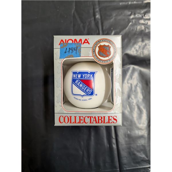 NHL Noma Collectible Christmas Ornament New York Ranger